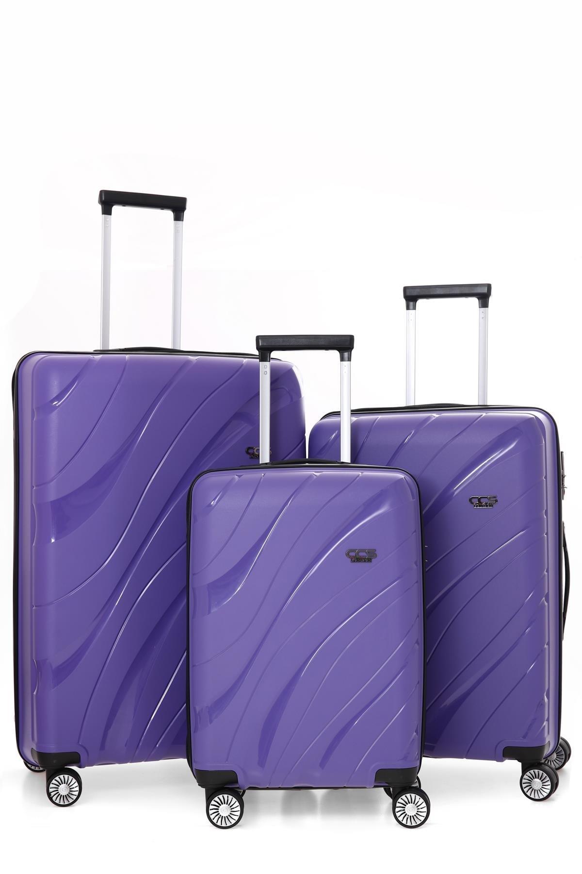 ÇÇS 5223 POLİPROPİLEN 3 LÜ VALİZ SETİ MOR