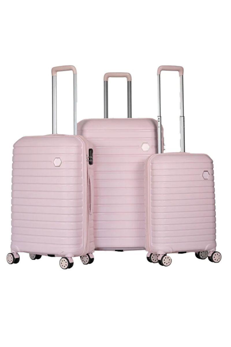 GROUND 10663 Vanille Polipropilen  3'lü Valiz Seti -Soft Pink
