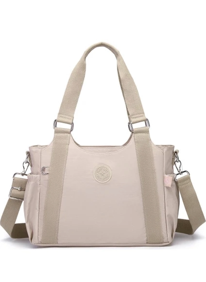 Smart Bags Kadın Omuz Çantası Krinkıl Kumaş  1163 Bej