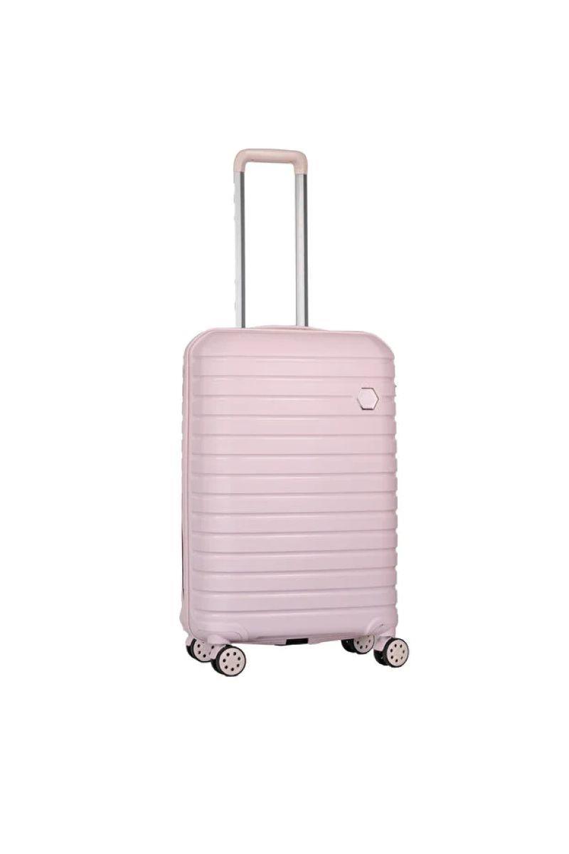 GROUND 10663 Vanille Polipropilen Büyük Boy Valiz -Soft Pink