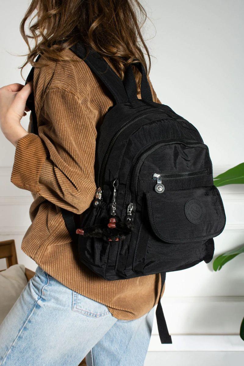 Sanmorris Unisex Suya Dayanıklı Paraşüt Kumaş Çok Gözlü Ön Cepli Ayarlanabilir Askılı  SİYAH — görsel 2