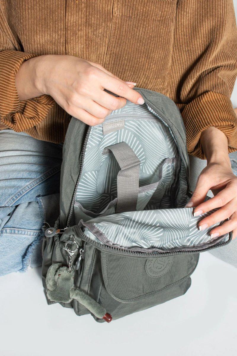 Sanmorris Unisex Suya Dayanıklı Paraşüt Kumaş Çok Gözlü Ön Cepli Ayarlanabilir Askılı KOYU GRİ — görsel 4