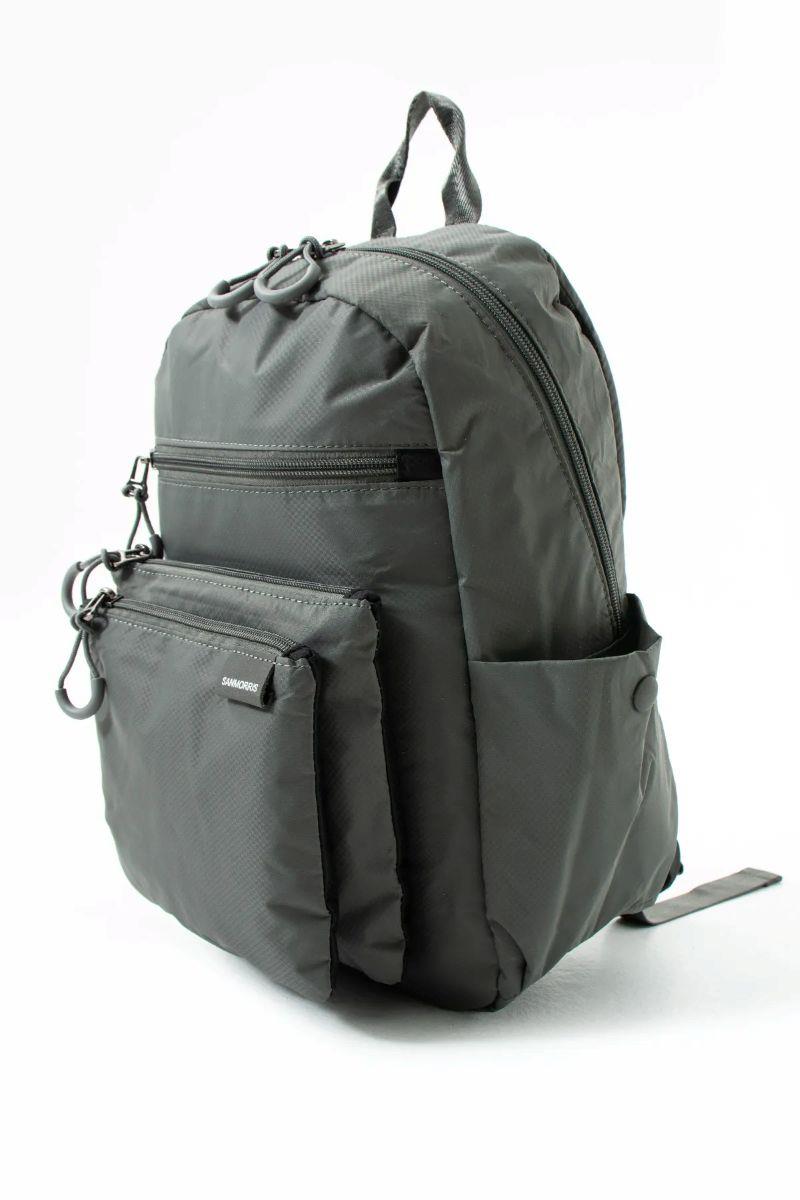 Sanmorris Unisex Suya Dayanıklı Paraşüt Kumaş 4 Bölmeli Laptop Bölmeli Seyahat Ve Okul Çantası KOYU GRİ Renk — görsel 2