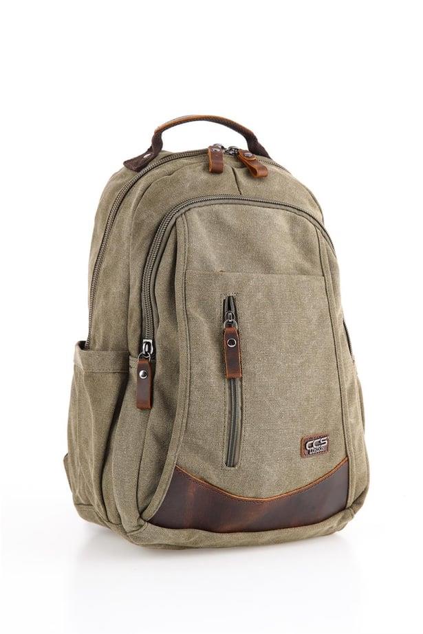 ÇÇS 51398 Kanvas Sırt Çantası-YEŞİL — görsel 2