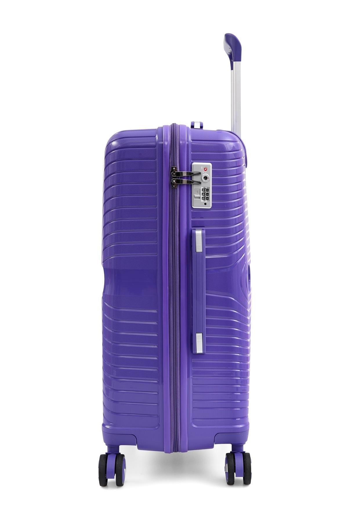 ÇÇS 5239 Polipropilen Büyük Boy Valiz MOR — görsel 4
