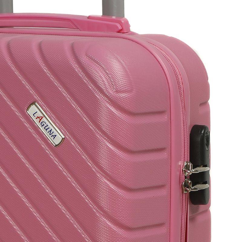Laguna ABS 638 Açık Pembe 3'lü Kırılmaz Valiz Seti — görsel 5