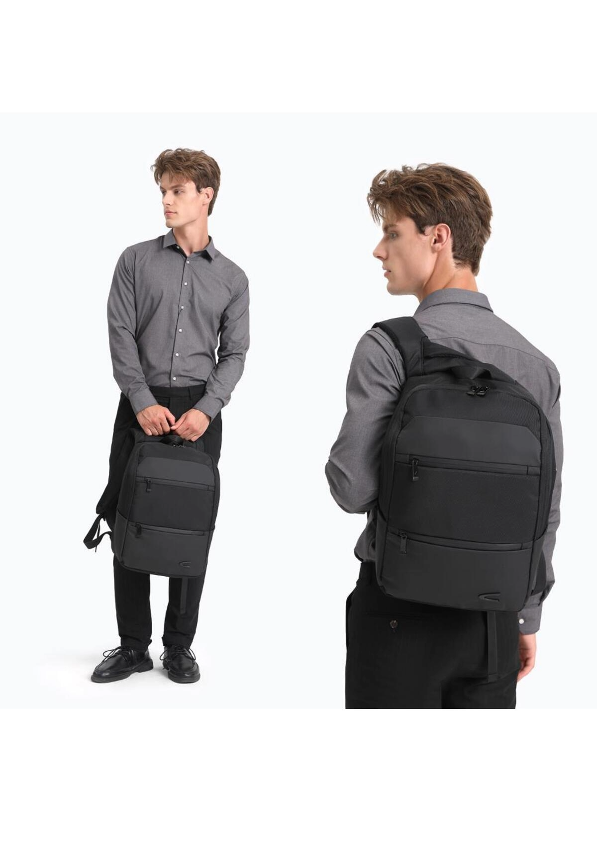 Laptop Gözlü Business Sırt Çantası Oxford Kumaş 8680 Gri — görsel 7