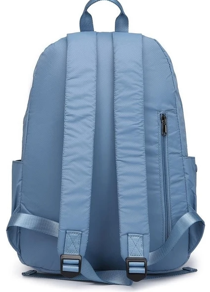 Extra Hafif Büyük Boy Uniseks Sırt Çantası 3229 - Jeans Mavi — görsel 3