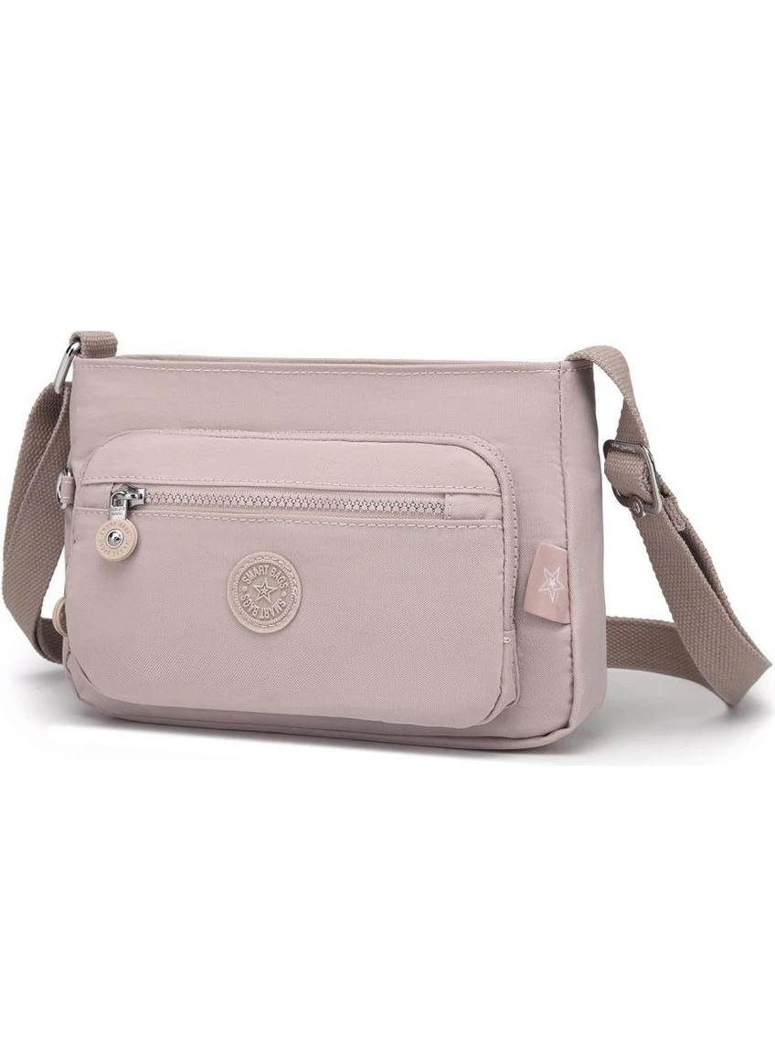 Smart Bags Krinkıl Kumaş Kadın Postacı Çantası 3270 Kum — görsel 2