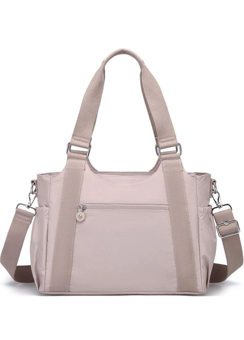 Smart Bags Kadın Omuz Çantası Krinkıl Kumaş  1163 Kum — görsel 4