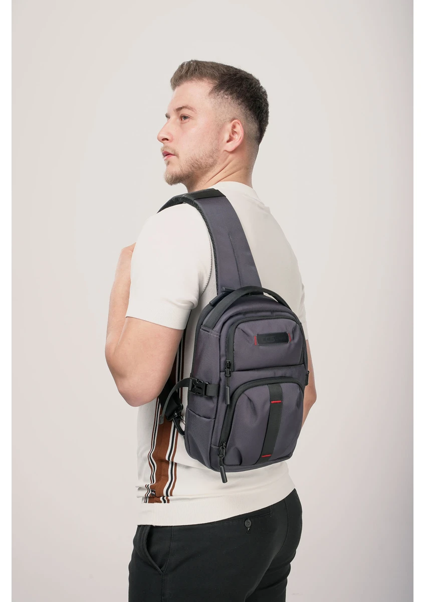 Ççs 31542 Tek Askılı Çapraz Çanta Gri — görsel 8