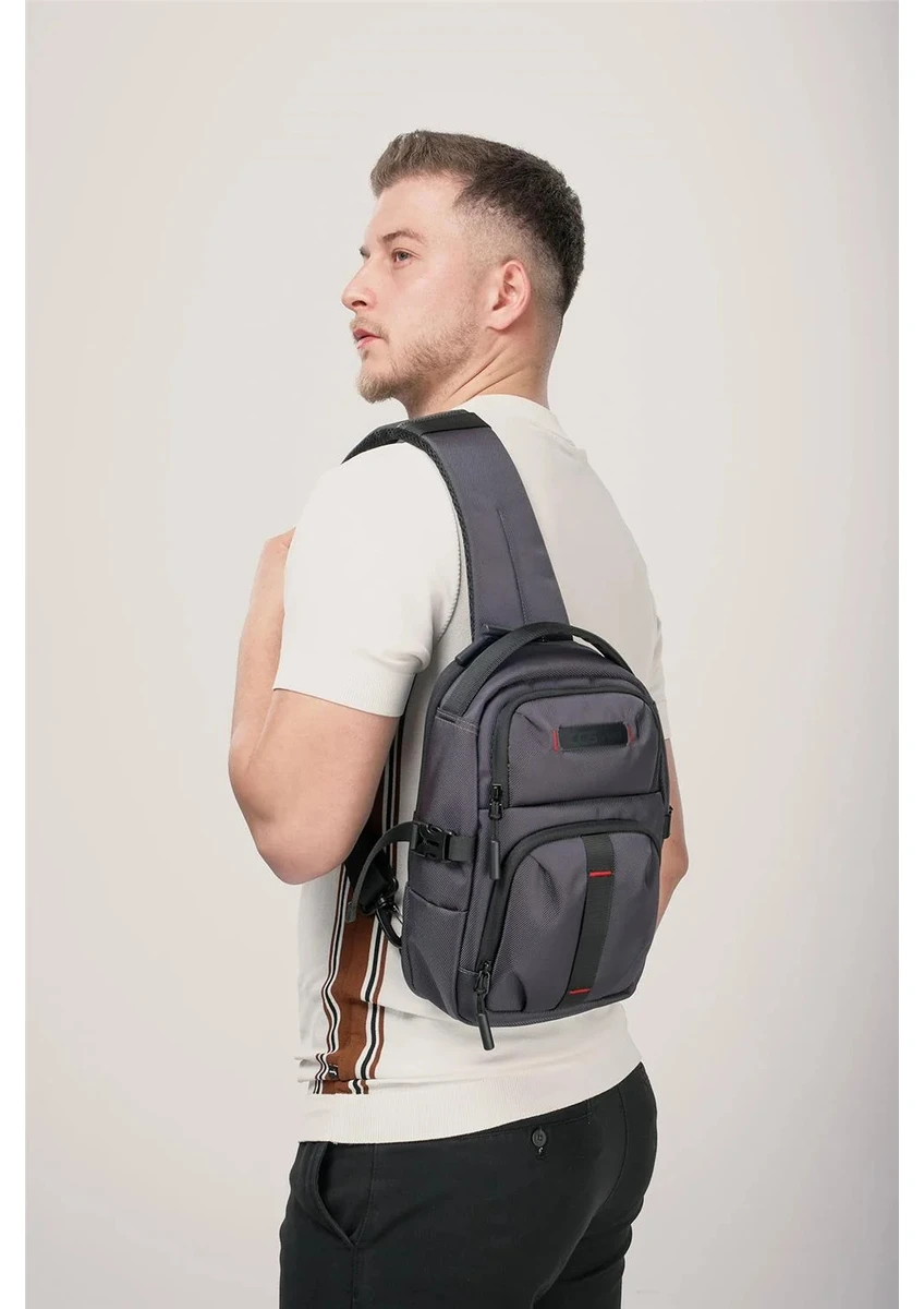 Ççs 31542 Tek Askılı Çapraz Çanta Gri — görsel 3