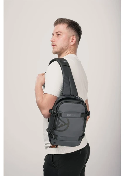 Ççs 51830 Tek Askılı Çapraz Çanta Gri — görsel 6