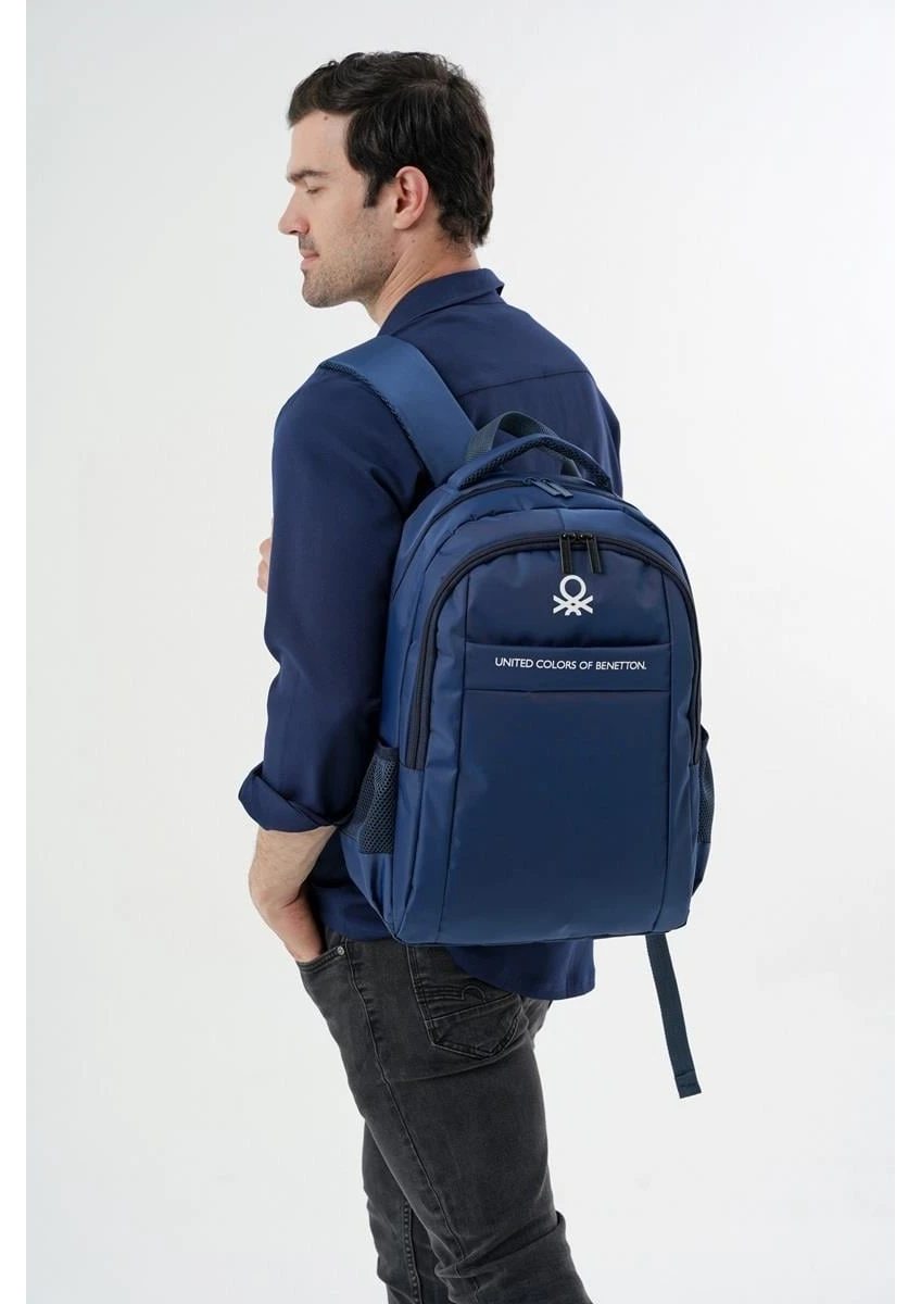 United Colors of Benetton Lacivert Unisex Okul Sırt Çantası - Ortaokul Lise — görsel 3