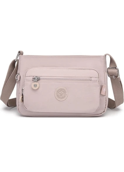 Smart Bags Krinkıl Kumaş Kadın Postacı Çantası 3270 Kum