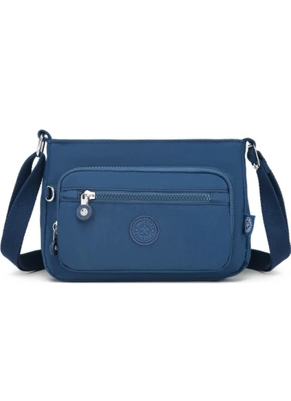 Smart Bags Krinkıl Kumaş Kadın Postacı Çantası 3270 Lacivert