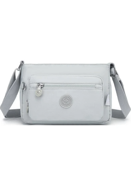 Smart Bags Krinkıl Kumaş Kadın Postacı Çantası 3270 Gri